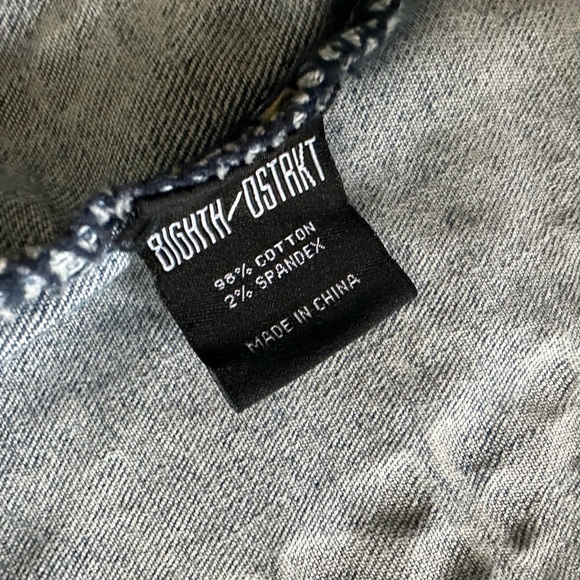 8IGHTH DSTRKT Denim Jean Jacket Embroidered Jealousy Just Love Man S/M Women - Picture 13 of 16